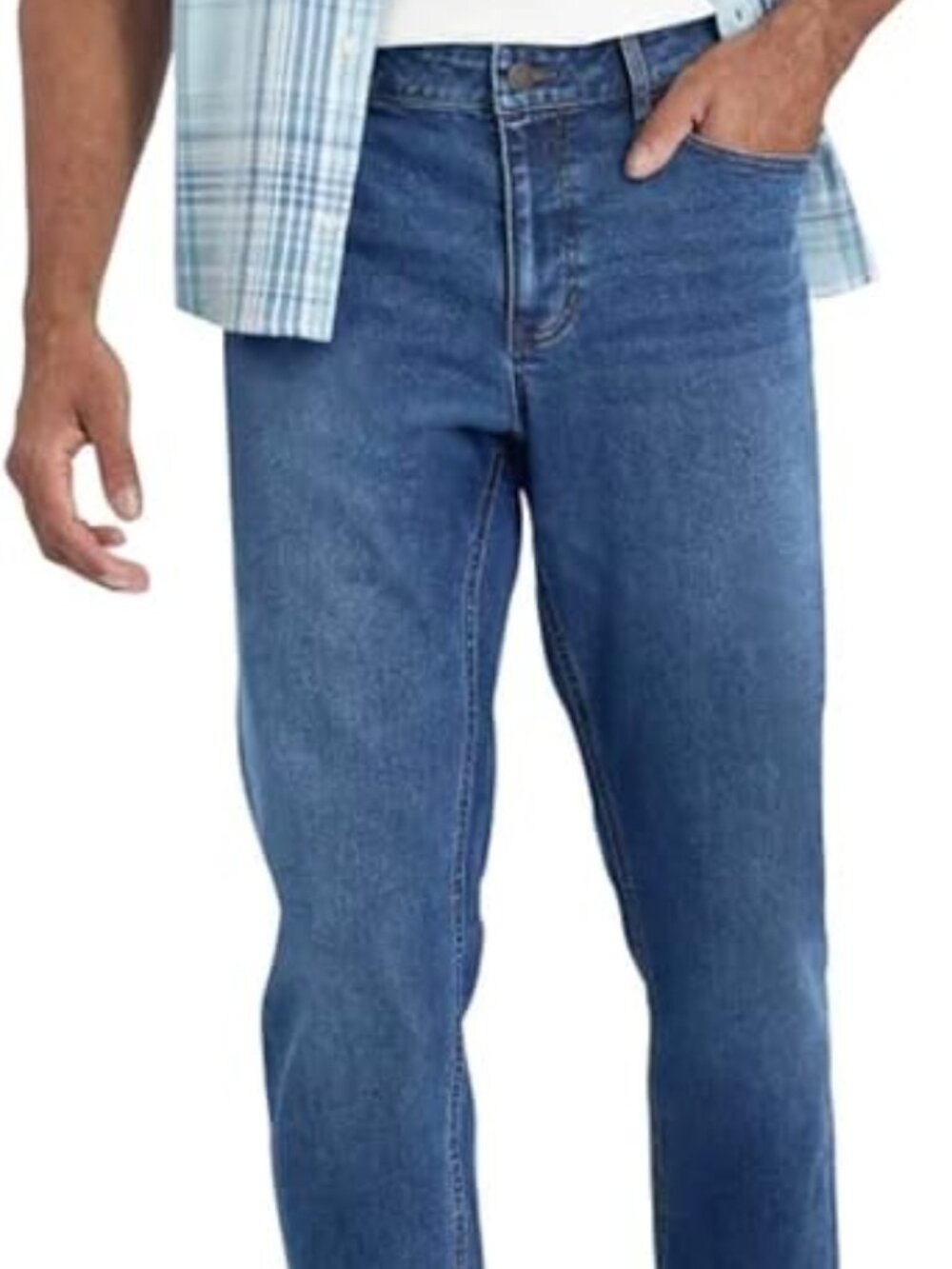 NEW Men's Izod Saltwater Straight Fit Stretch Denim Jeans - Blue - Size 38x29
